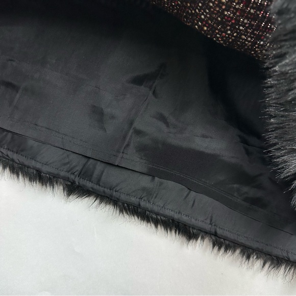 Dizzy Lizzie Tweed Feather Trim Skirt Size 10 - Picture 5 of 10